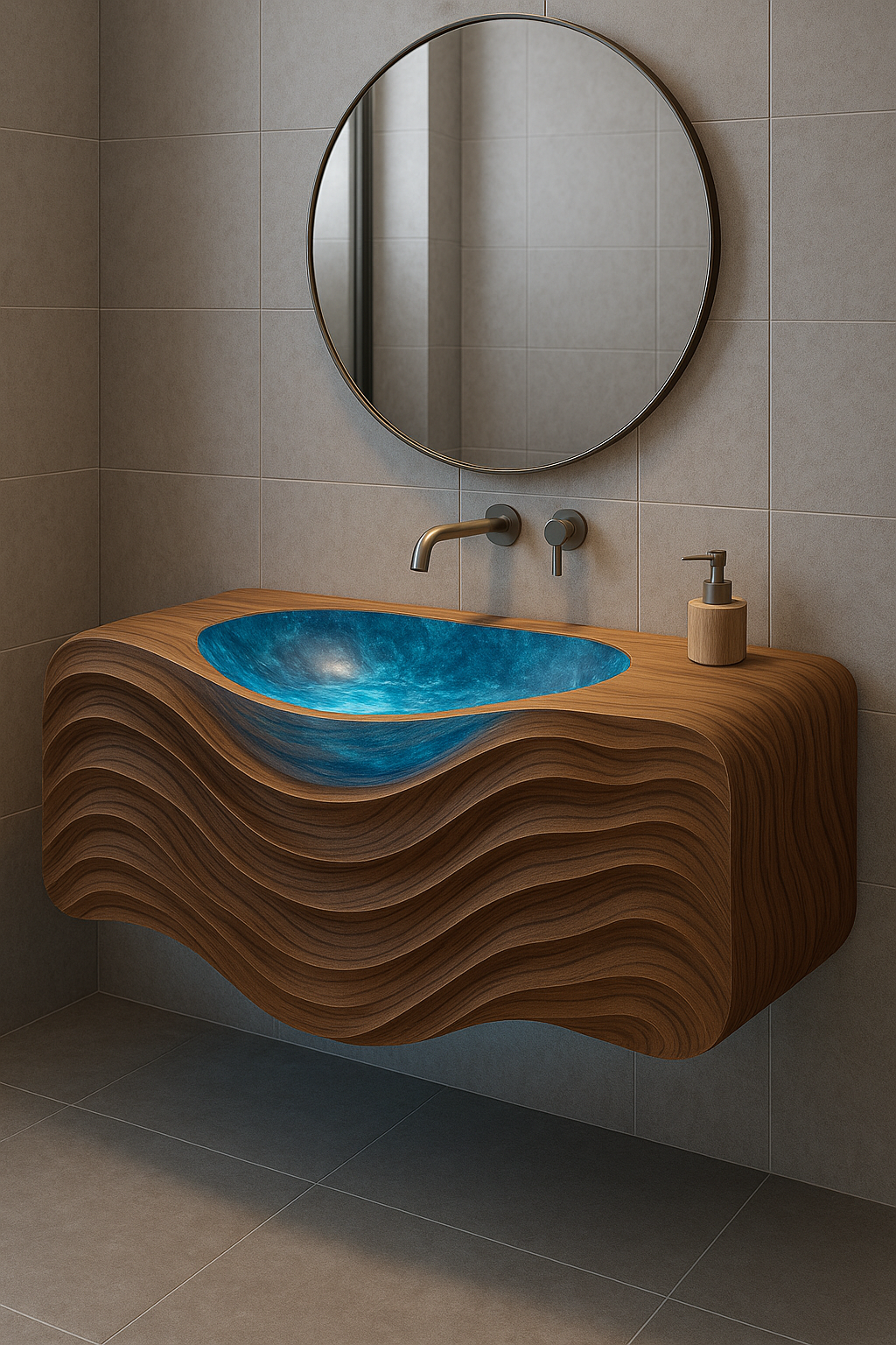 L’Abyssale — Meuble suspendu sculptural
